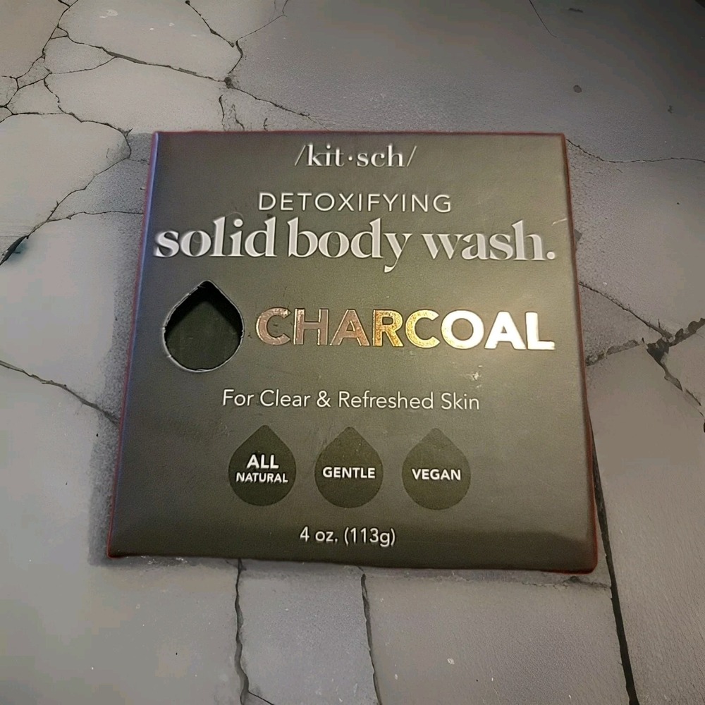 Kitsch Charcoal Soap Bar - Black Soap Bar for Detoxifying Skin | Charcoal Bar So